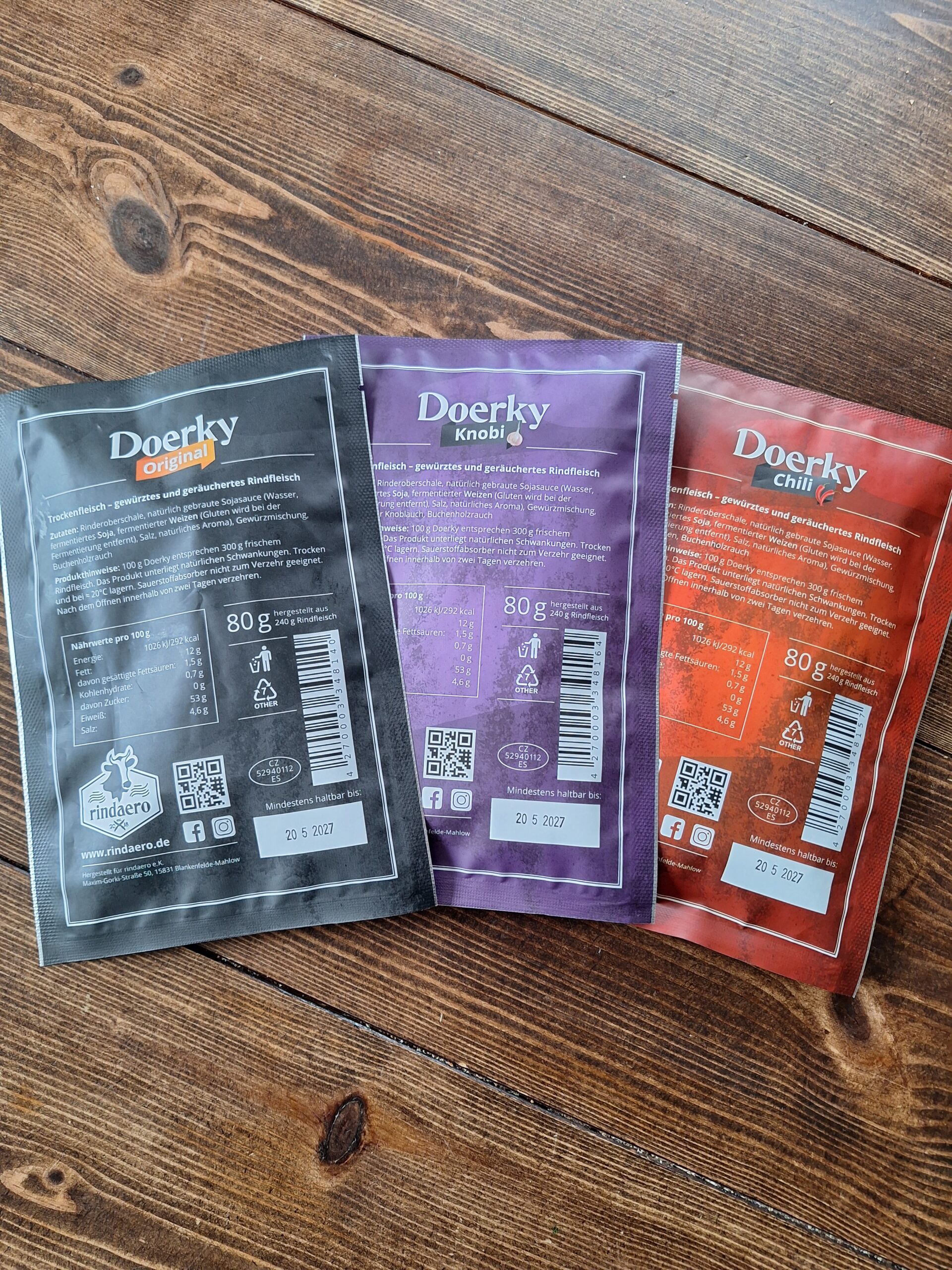 Doerky Beef Jerky Probierpaket 3x80 g – Bild 2